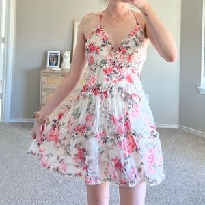 Windsor White and Pink Floral Mini Dress